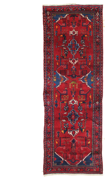 HAMADAN HANDKNOTTED RUG, J3078