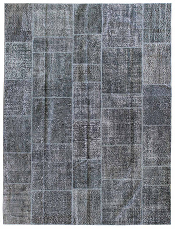 PATCHWORK HANDKNOTTED RUG, J45869