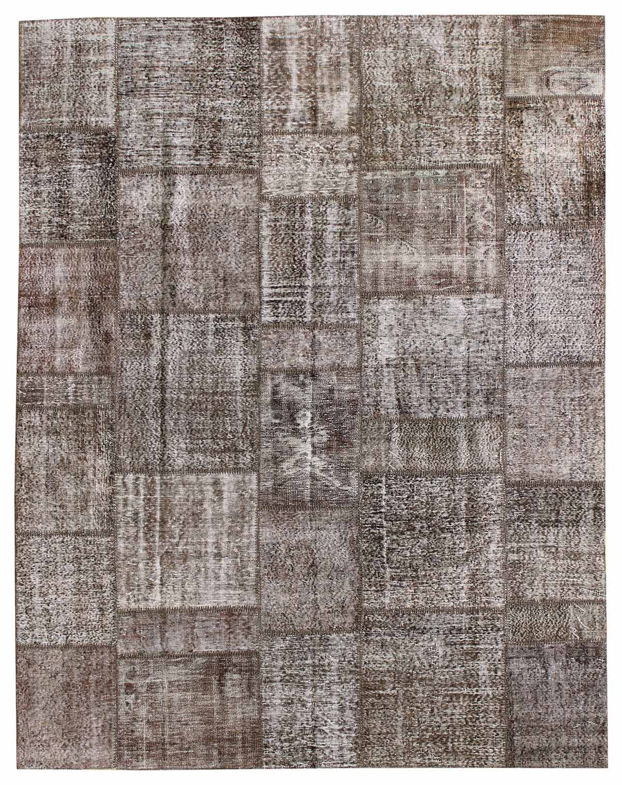 PATCHWORK HANDKNOTTED RUG, J45870