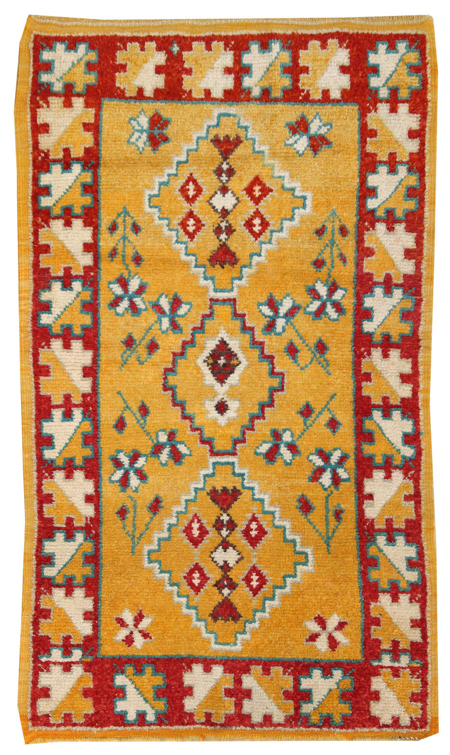 MOROCCAN HANDKNOTTED RUG, J50162