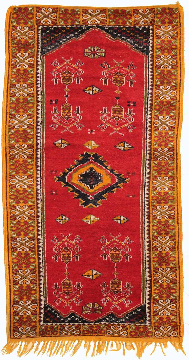 MOROCCAN HANDKNOTTED RUG, JF5586